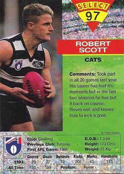 1994 Select AFL #97 Robert Scott Back
